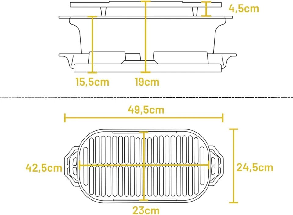 Grelha Lodge ferro fundido Sportsman'S Pro - Imagem 2 de 4