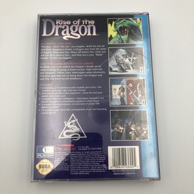 Rise of the Dragon (Sega CD, 1994) W/Manual Near  Mint Disc
