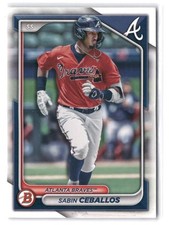 Sabin Ceballos 2024 Bowman Baseball #BP-130 Atlanta Braves Prospects
