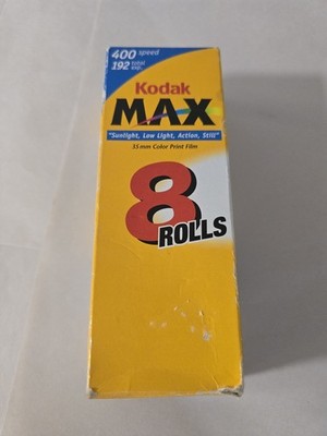 Kodak MAX Film 35mm Color Print 4 Roll Pack  400 Speed Exp. 07/2004 8-24exposure