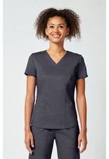 Cherokee Workwear Scrubs V-Neck Petite Top WW612P PWT Pewter Free Shipping