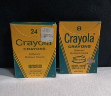 Lot of 2 Vintage Crayola Crayons Brilliant Colors 24  8 Pack Binney  Smith New