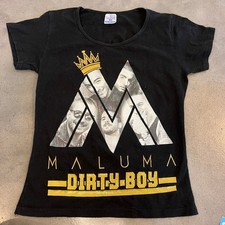 Camiseta M concierto MALUMA 94 Baby Fame Tour Negro Niño Sucio Latina Niño Bonito Don Juan