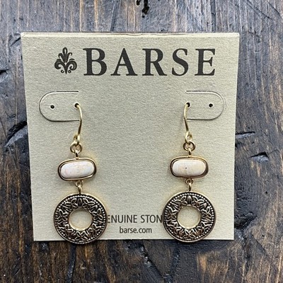 Barse Coptic Circle Earrings- Indian Opal- Bronze- NWT