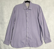 TED BAKER Men Endurance Long Sleeve Flip Cuff Shirt Sz XL Purple Work 91-8