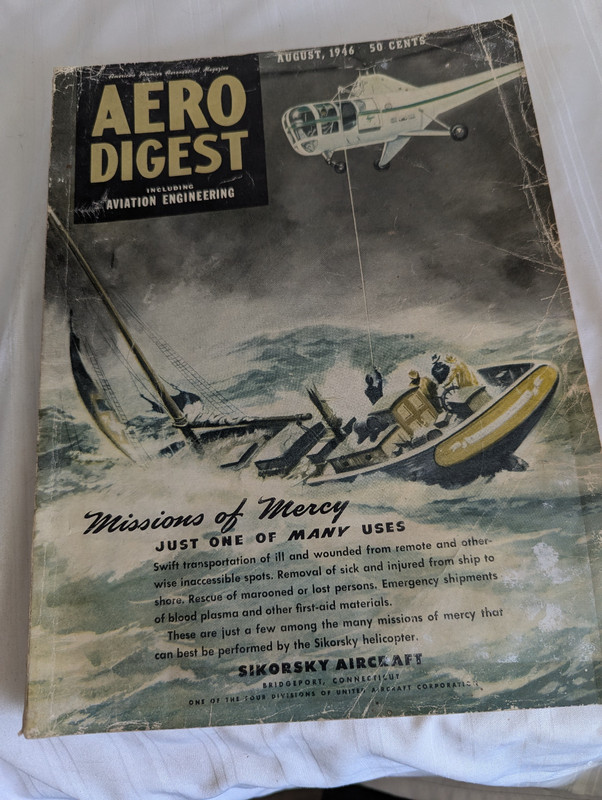 Aero Digest magazine August 1946 Volume 53 No 2 Beechcraft Bonanza Supersonic