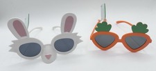 Childs Easter Sunglasses White Bunny Orange Carrot Lot of 2 New