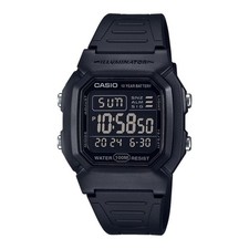 Casio W800H-1BV Classic Digital Watch w/ Blackout Dial, Dual Time  5 Alarms