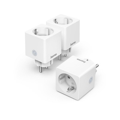 HAMA WiFi-Steckdose, klein, quadratisch, 3680 W, 16A, 3er-Pack #22457709
