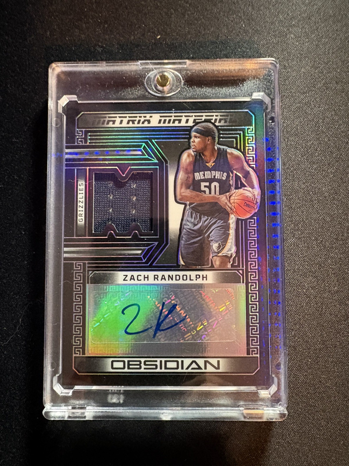 2022 Panini Obsidian Zach Randolph Matrix Auto /99 Memphis Grizzles 