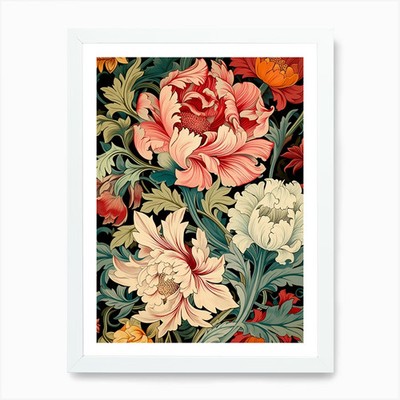 Blumenmuster 35 Kunstdruck gerahmt Wandbild Poster Leinwanddruck Bild