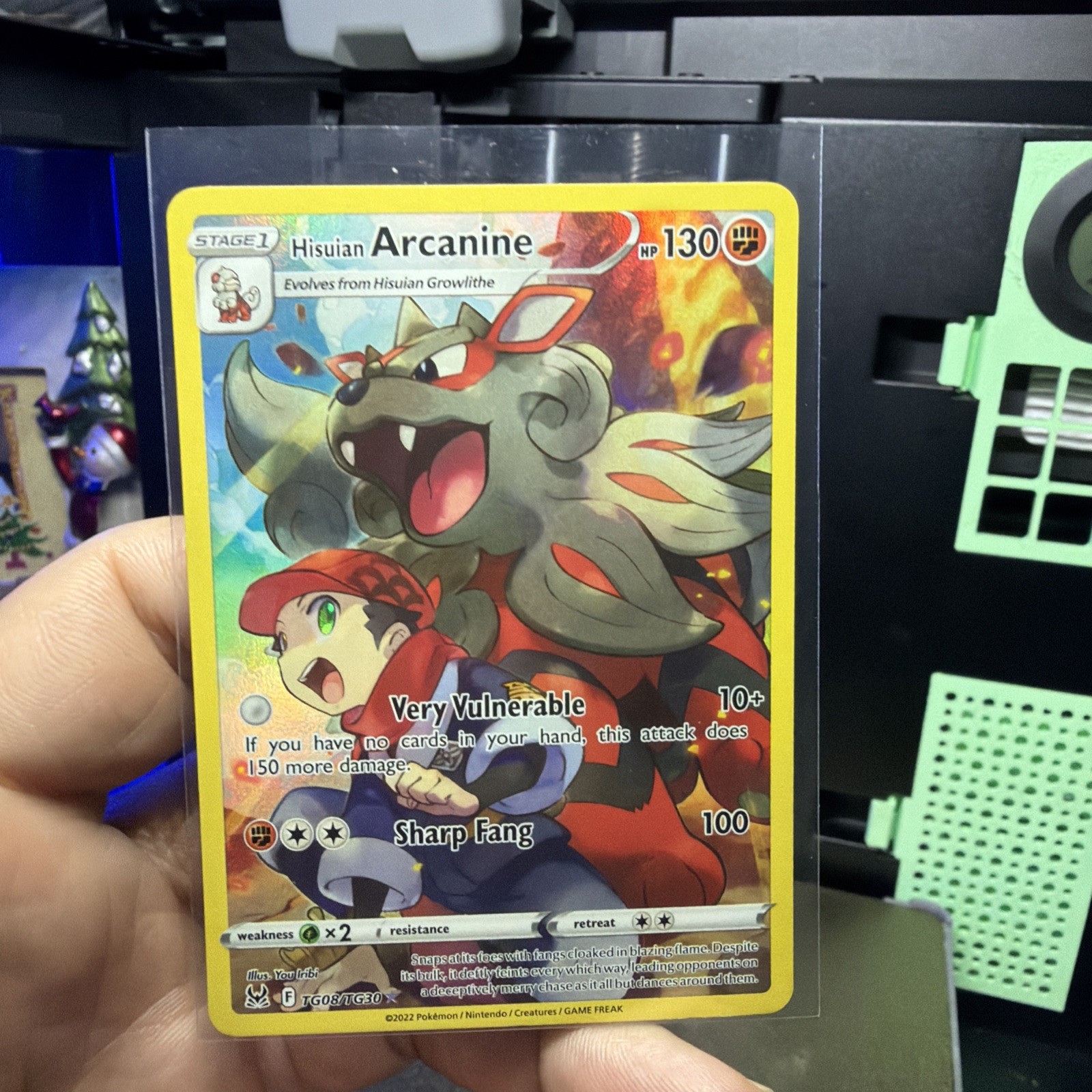Hisuian Arcanine TG08/TG30 Holo Lost Origin Trainer Gallery Pokemon NM