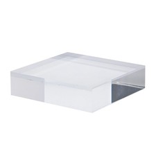 3" x 3" x 0.8" Jewelry Display Riser, Acrylic Cube Display Stand, Clear