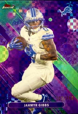 ✨/150✨2025 JAHMYR GIBBS TOPPS FINEST COMMON PURPLE GEOMETRIC #75 LIONS