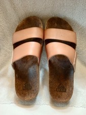 Reef Women's Cushion Vista Hi Sandals Size W5 Tan Vegan Leather