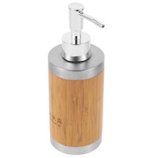 Bamboo Lotion Dispenser 250ml Refillable Soap Container for Bathroom Use