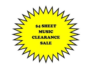 $4 SHEET MUSIC SALE #1 ~ Pull Down Menu ~ Flat rate shipping ~ NEW OLD STOCK