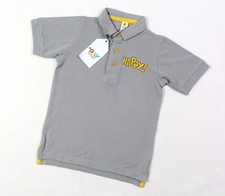 Boys Grey Polo Shirt Kids Summer Cotton Casual Top Size 1-12 Years