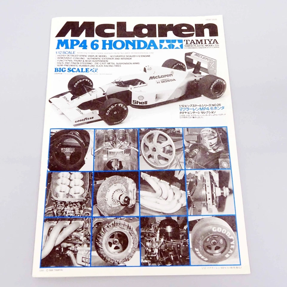 Tamiya 1/12 McLaren Honda MP4/6 Big Scale Series Model Kit Ayrton Senna 12028 - Immagine 3 di 4
