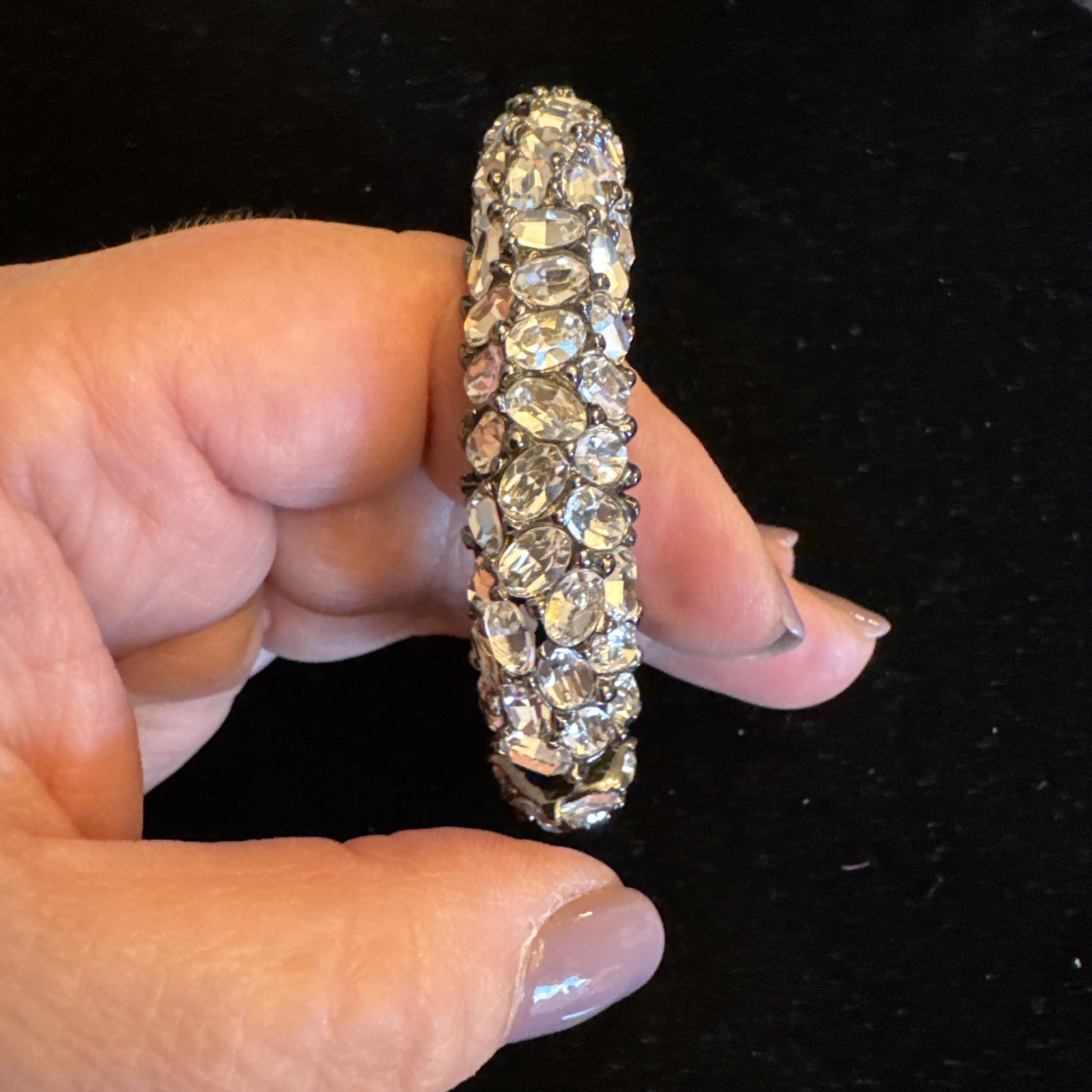 Kenneth Jay Lane KJL Crystal Hinged Bracelet - image 9