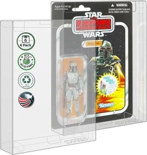 MALKO 6 Pack Protector Display Case for Carded 3.75 Inch Action Figures Clear 