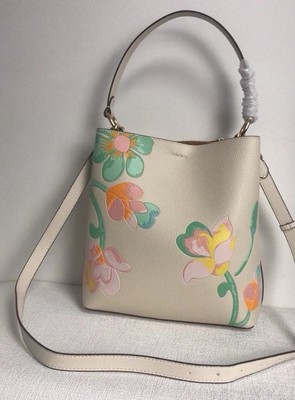 new COACH Bag C8609 Floral Pattern Bucket Bag Handbag Shoulder Bag