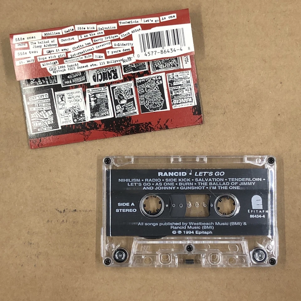 RANCID Cassette Tape 90s Punk LETS GO SALVATION BILLIE JOE ARMSTRONG GREEN DAY - Image 2 of 4