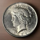1924 Peace Dollar MS 90% Silver AU ~ BU TONING~ SUPERB GEM