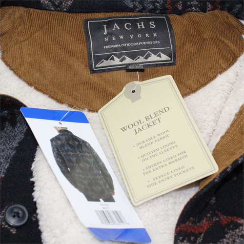 XXL Jachs Wolle Sherpa Jacke JacShirt Hausarbeit Scheune Arbeit Azteken Taschen kostenloser Versand NEU - Bild 8 von 21