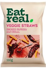 Veggie Straws Smoked Paprika & Chilli 110g (Eat Real)