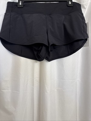 Lululemon Speed Up LR Short 2.5  Lined in Black Women s Size 10 NWT