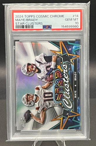 Tom Brady / Drake Maye #SCL-14 2024 Topps Cosmic Chrome Star Clusters card