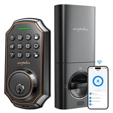 Keyless Entry Door Lock, WiFi Smart Keypad Front Door Deadbolt, Supports Amaz...