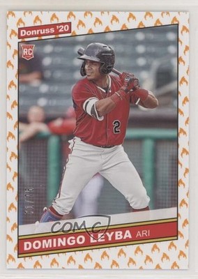 2020 Panini Donruss Retro 1986 On Fire 71/75 Domingo Leyba #255 Rookie RC 0e3