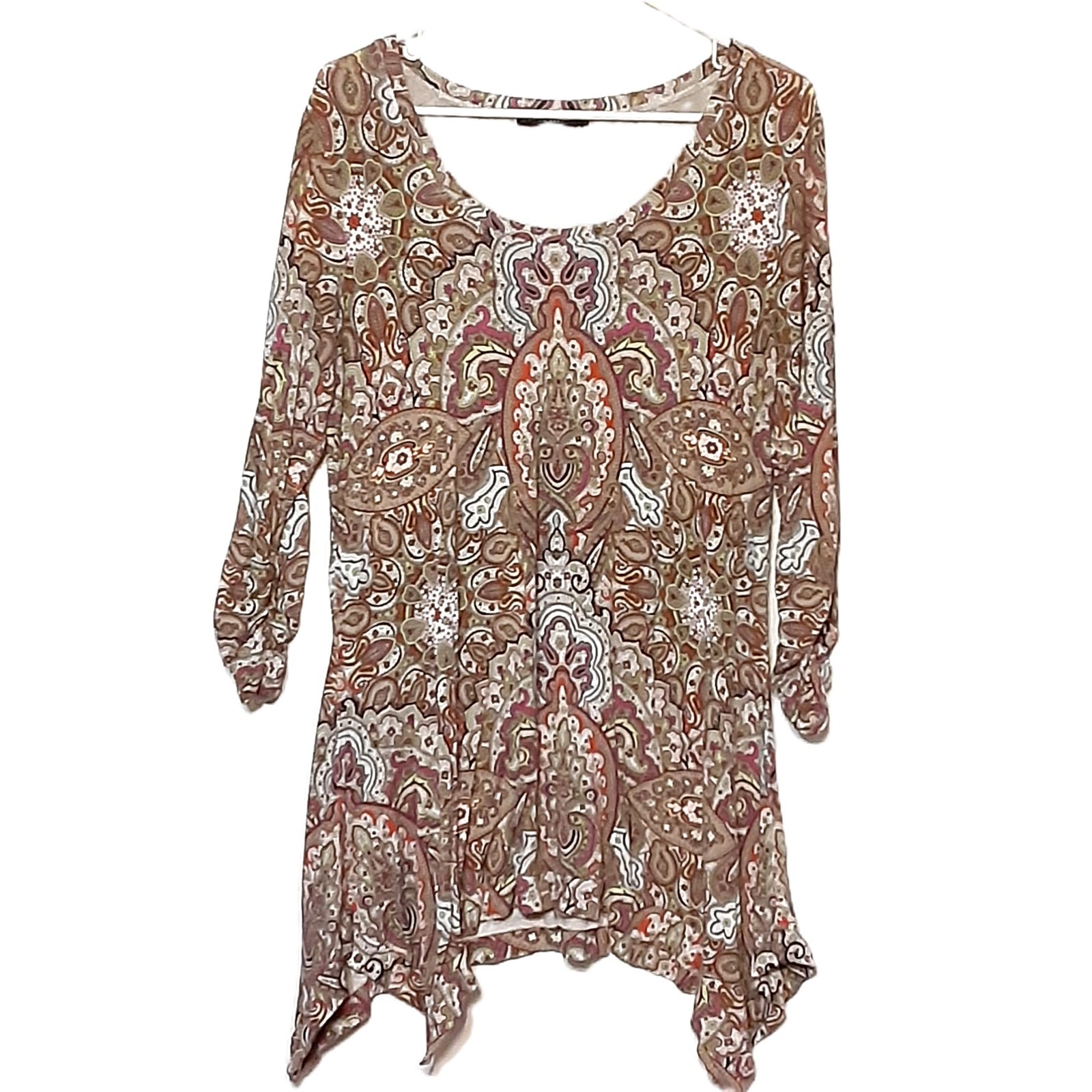 Grace Elements Blouse L Pullover Asymmetrical Hem… - image 1