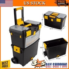 Foldable 5 Drawers Rolling Tool Box Chest Rolling Tool Storage Toolbox Wwheels