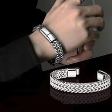 Higher Quality Stainless Steel Bracelet Double Row Fish Scale Alloy Jewelry