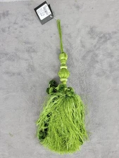 One Vatican Homes Large Light Green Tassel Curtain Tieback 16” Long Replacement