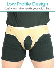 Vive Hernia Belt Single/Double Inguinal, (Large) 2 Pads Removable