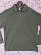 Eddie Bauer 1/4 Zip Pullover Men Size XL Green Sweater Jacket Fleece Long Sleeve