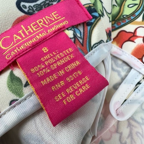 CATHERINE MALANDRINO FRENCH DESIGNER FLORAL PENCIL SKIRT - Picture 5 of 6