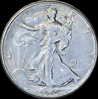 1945 P Walking Liberty Half Dollar AU No Mint Mark.