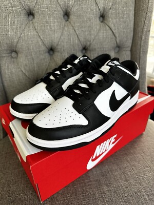 Women's Nike Dunk Low Retro White Black Panda DD1503-101 Size 10