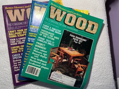Wood Magazine Lot of 3 Issues no. 42/43+44 1991 Better Homes Gardens