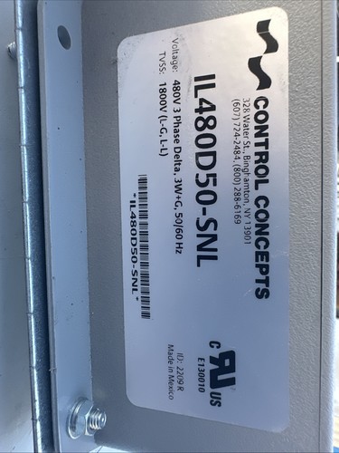 CONTROL CONCEPTS ISLAGUARD LOW EXPOSURE SURGE FILTER IL480D50-SNL - Picture 2 of 2