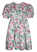VINTAGE GIRL DRESS 6 Party Boutique Wedding MIDI Floral EUC Puff Sleeve
