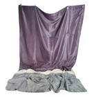 Lush Decor 54 x 84 Purple White Gray Ruffle Window Curtains Panel 1 Count