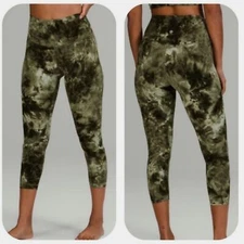 Lululemon Align High Rise Crop 23" in Diamond Dye Sage Olive  4