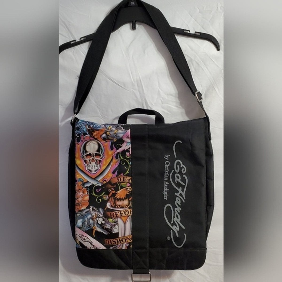 バッグ vintage ed hardy design bag Vintage Ed Hardy Love is Mystery Duffle Bowler Weekender Bag Y2K
