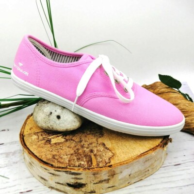 TOM TAILOR Gr. 39 Sneaker Kinder Mädchen Jugendliche Textil Baumwolle Rosa